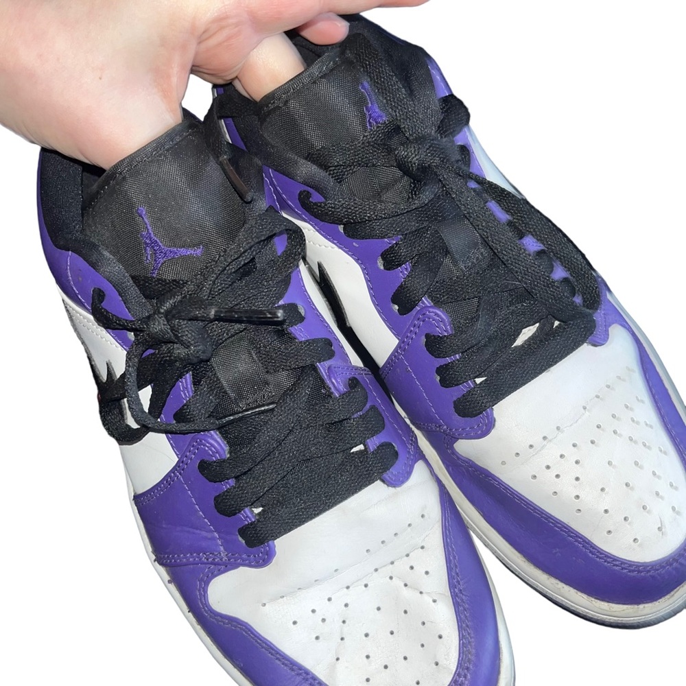 2020 Air Jordan 1 Low 'Court Purple' Mens sneakers size 8 553558-500l - Picture 5 of 10